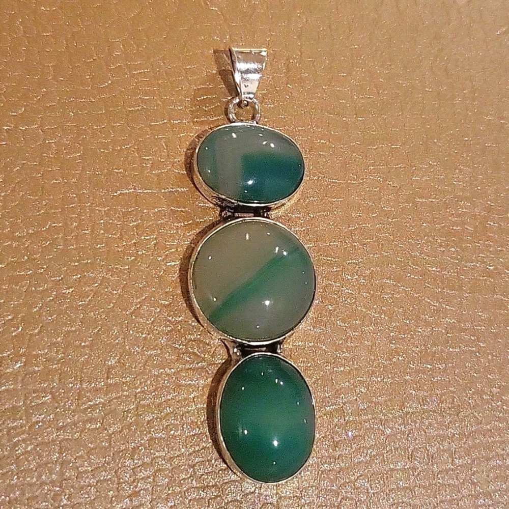 Botswana Agate - Pendant - 925 Plated